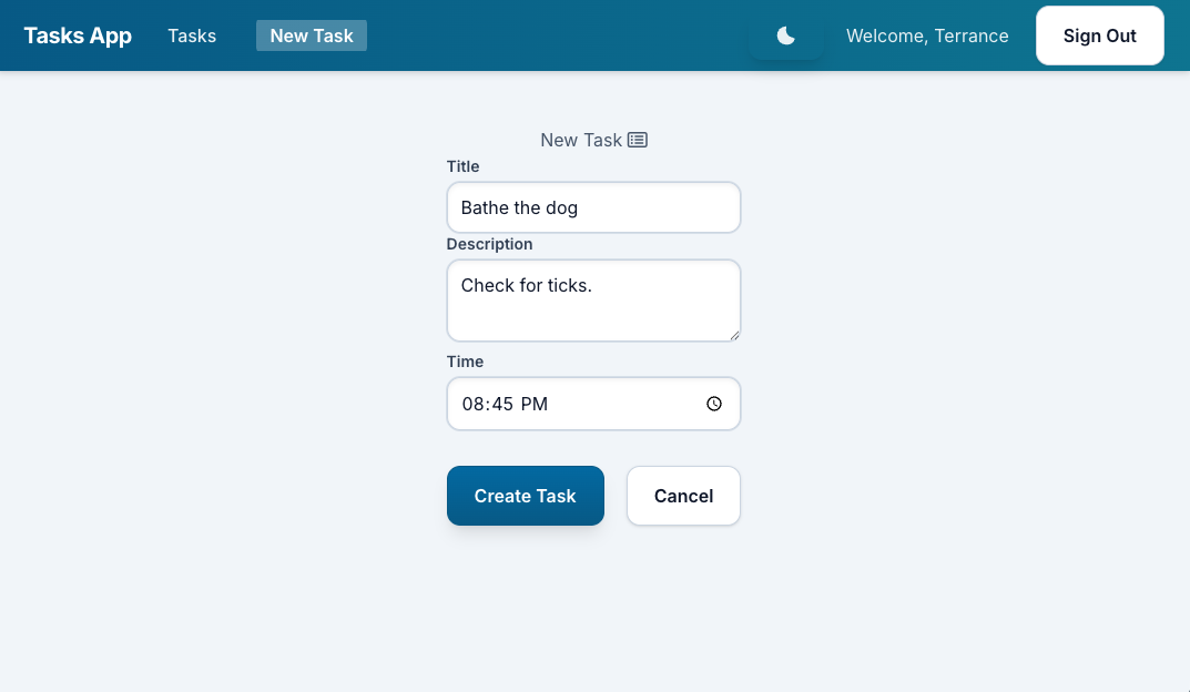 Full Stack React Tasks/Notes App